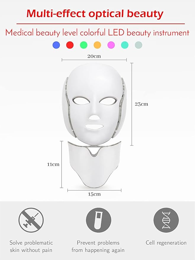 Mascara LED Facial 7 Colores