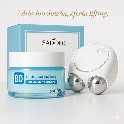 MINI MASAJEADOR FACIAL + CREMA EN GEL