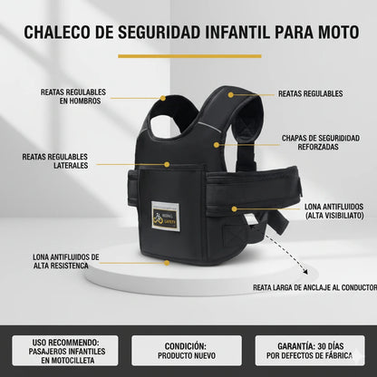 CHALECO DE SEGURIDAD PARA NIÑO MOTO
