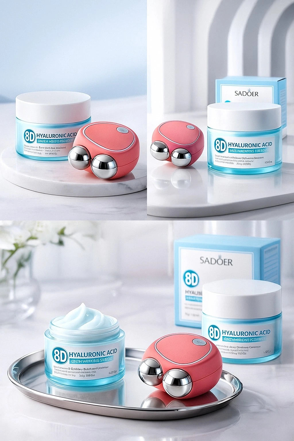 MINI MASAJEADOR FACIAL + CREMA EN GEL