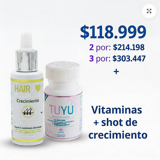 Hair2you Vitaminas Tuyú + Shot Crecimiento
