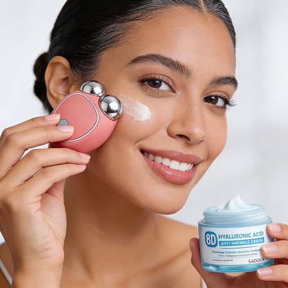 MINI MASAJEADOR FACIAL + CREMA EN GEL