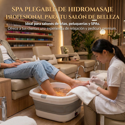Tina Portatil Plegable Masajeadora Pies Manicurista