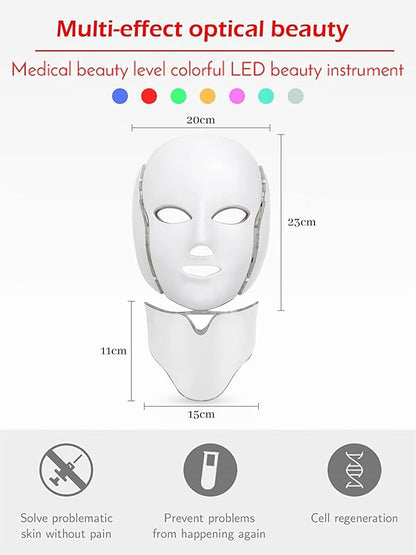 Mascara LED Facial 7 Colores