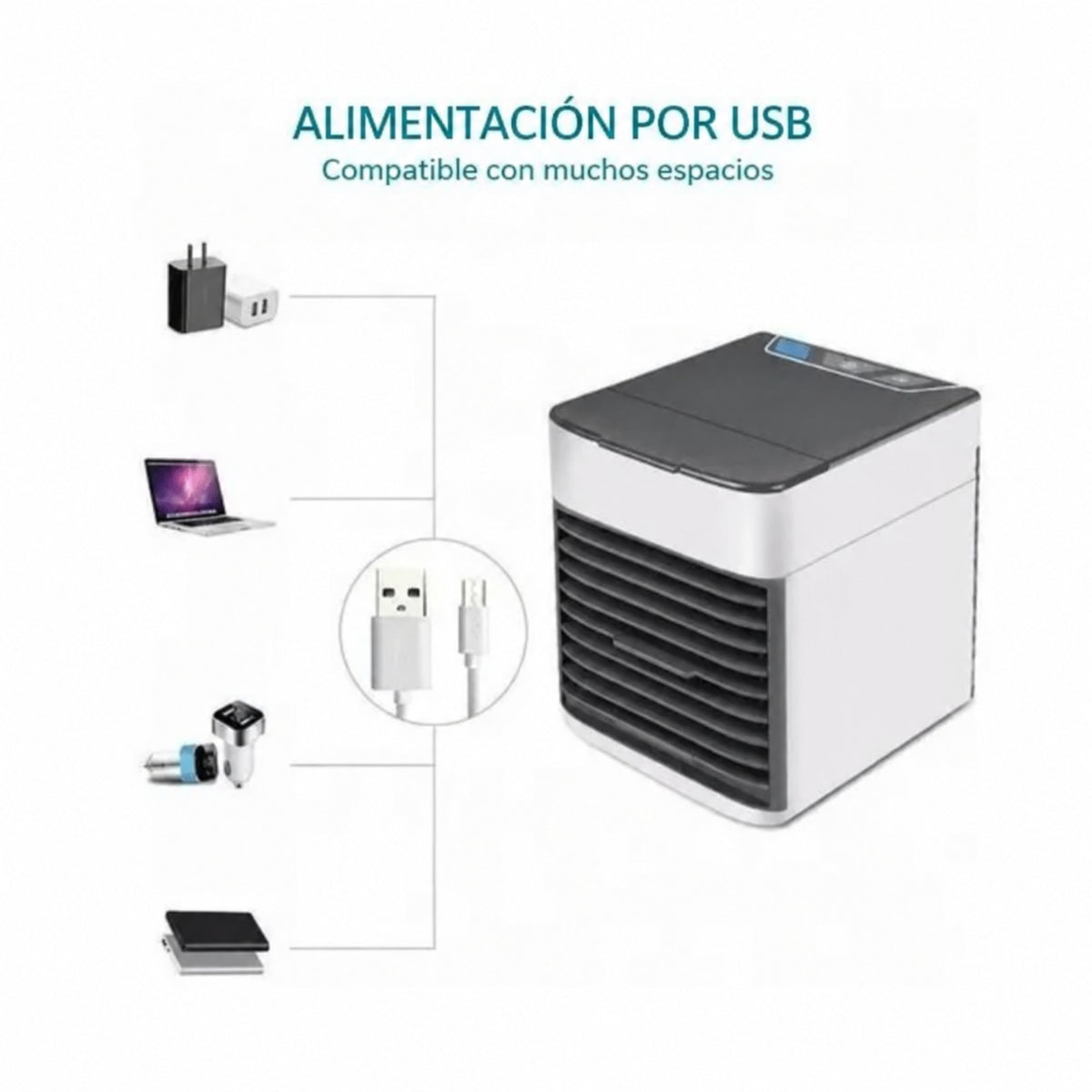Ventilador Evaporativo Personal USB 3 en 1