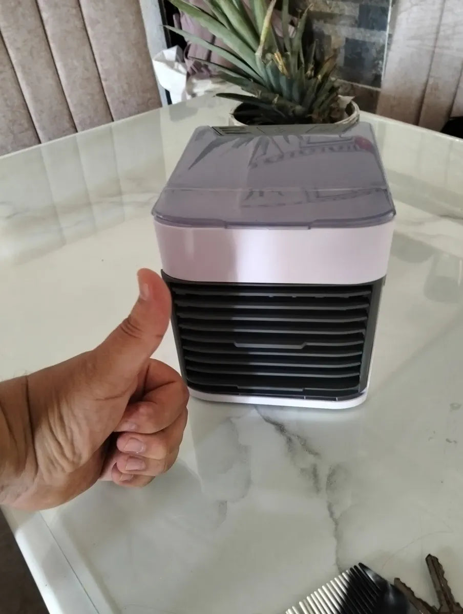 Foto real 1 del ventilador evaporativo personal USB